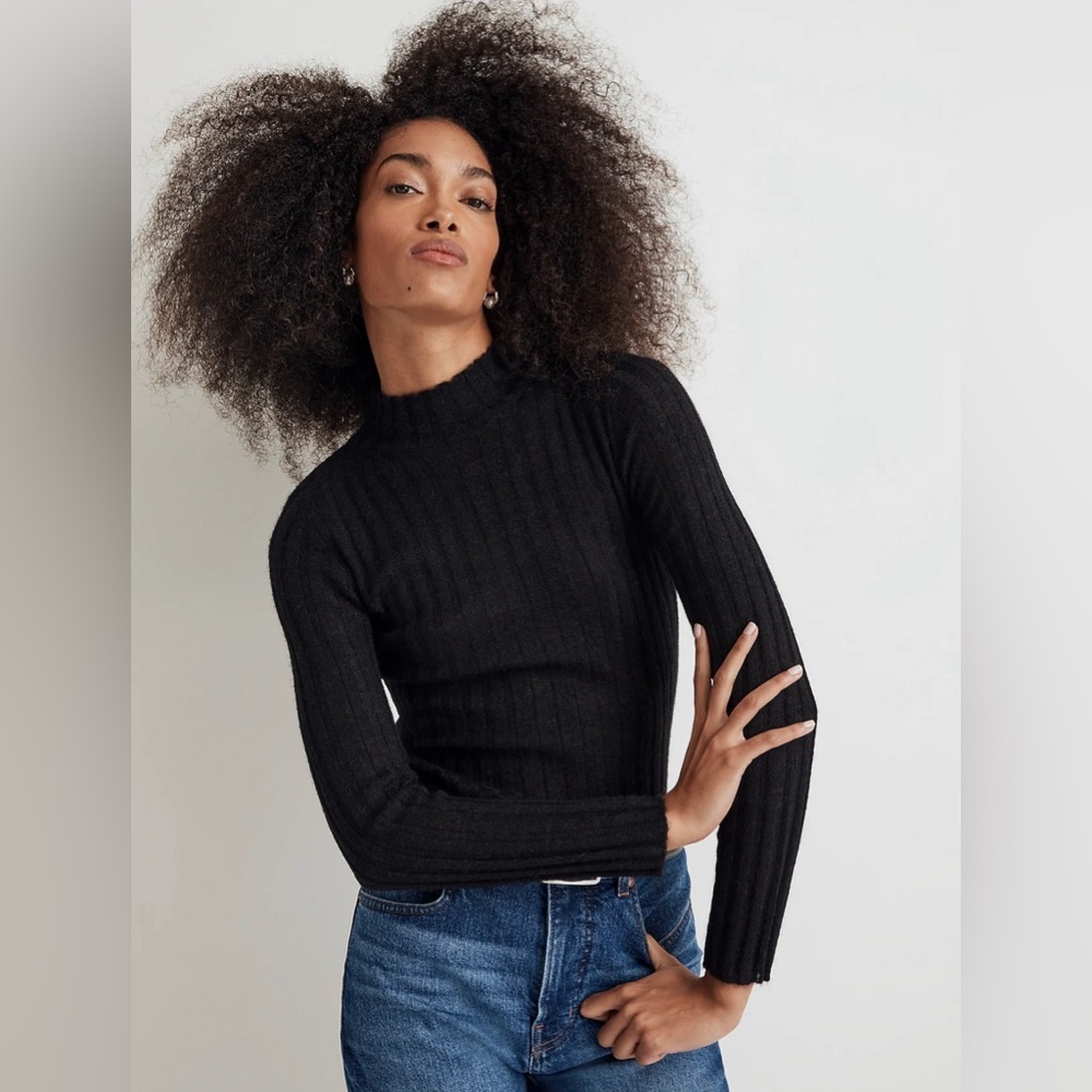 Madewell Alpaca-Blend Mockneck Sweater
